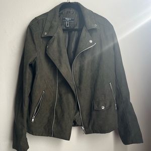 Men’s M olive green biker jacket